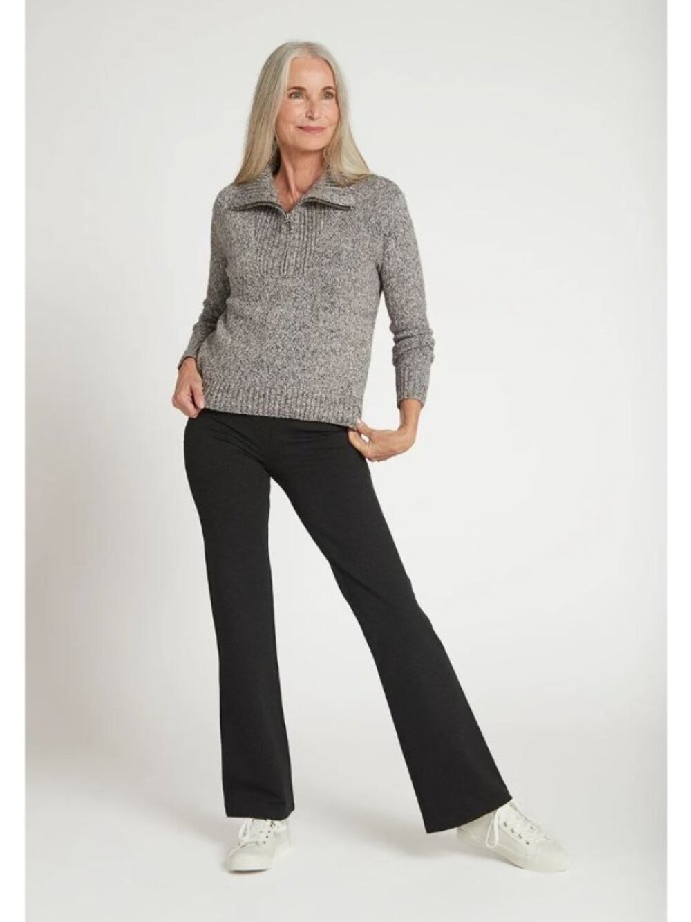 Betabrand Bootcut Classic Dress Pant Yoga Pant Large Black Ponte Knit Capsule - Picture 11 of 11